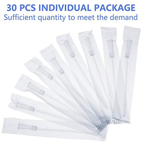 Weißer PVC-Ersatzschlauch für Einläufe – 30-teiliges Set mit flexiblem, abgerundetem Ende für sanftes Einführen, FR12