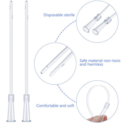 Weißer PVC-Ersatzschlauch für Einläufe – 30-teiliges Set mit flexiblem, abgerundetem Ende für sanftes Einführen, FR12