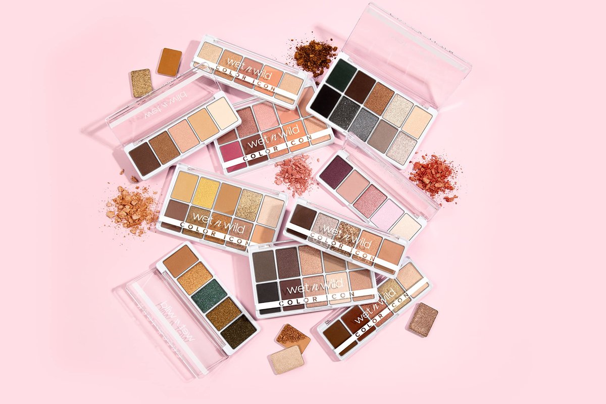 wet n wild Color Icon 10-Pan Eyeshadow Palette – Pink Heart And Sol – Langanhaltende Lidschatten mit Matt-, Schimmer- und Glitzer-Finish, 0,42 Unzen