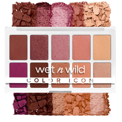 wet n wild Color Icon 10-Pan Eyeshadow Palette – Pink Heart And Sol – Langanhaltende Lidschatten mit Matt-, Schimmer- und Glitzer-Finish, 0,42 Unzen