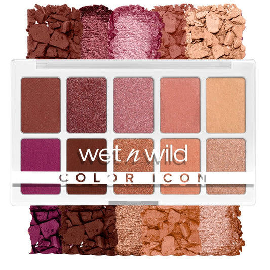 wet n wild Color Icon 10-Pan Eyeshadow Palette – Pink Heart And Sol – Langanhaltende Lidschatten mit Matt-, Schimmer- und Glitzer-Finish, 0,42 Unzen