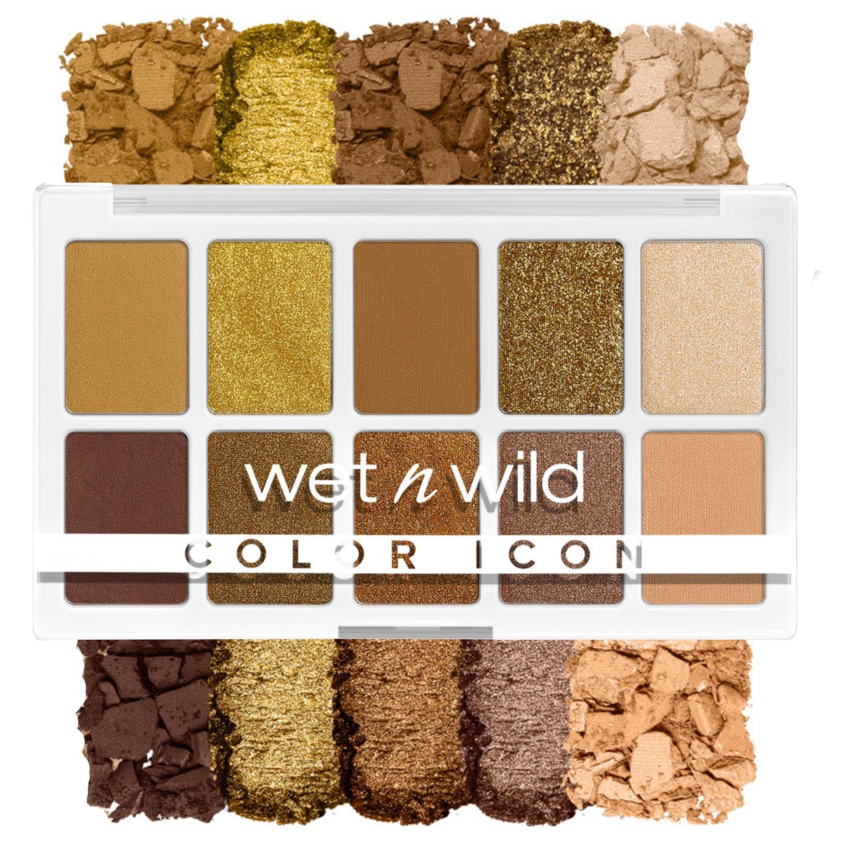 wet n wild Color Icon 10-Pan Eyeshadow Palette – Yellow Call Me Sunshine – Langanhaltend, Schimmer, Metallic, Glitzer, Matt, Reichhaltig & Geschmeidig, Tierversuchsfrei