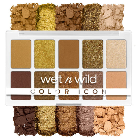 wet n wild Color Icon 10-Pan Eyeshadow Palette – Yellow Call Me Sunshine – Langanhaltend, Schimmer, Metallic, Glitzer, Matt, Reichhaltig & Geschmeidig, Tierversuchsfrei