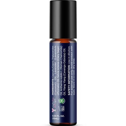 Schlaföl Roll-On - Aromatherapie Roller für erholsamen Schlaf mit reinem Lavendel & Römischer Kamille - Beruhigende Mischung für nächtliche Aromatherapie (1er-Pack)
