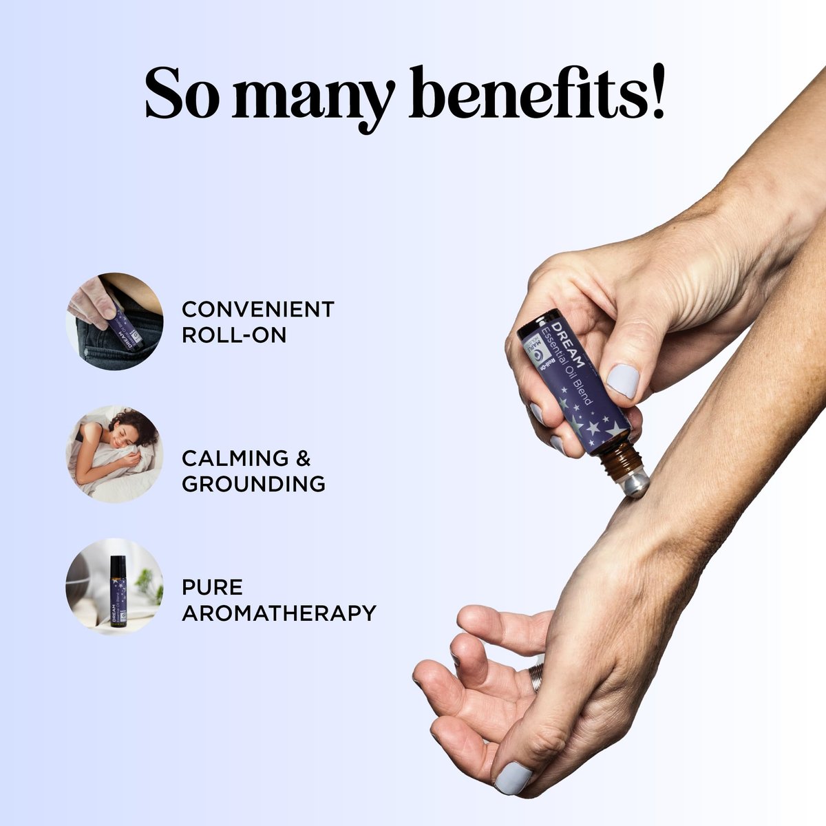 Schlaföl Roll-On - Aromatherapie Roller für erholsamen Schlaf mit reinem Lavendel & Römischer Kamille - Beruhigende Mischung für nächtliche Aromatherapie (1er-Pack)