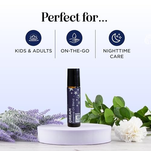 Schlaföl Roll-On - Aromatherapie Roller für erholsamen Schlaf mit reinem Lavendel & Römischer Kamille - Beruhigende Mischung für nächtliche Aromatherapie (1er-Pack)