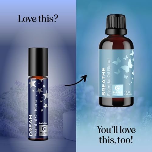 Schlaföl Roll-On - Aromatherapie Roller für erholsamen Schlaf mit reinem Lavendel & Römischer Kamille - Beruhigende Mischung für nächtliche Aromatherapie (1er-Pack)