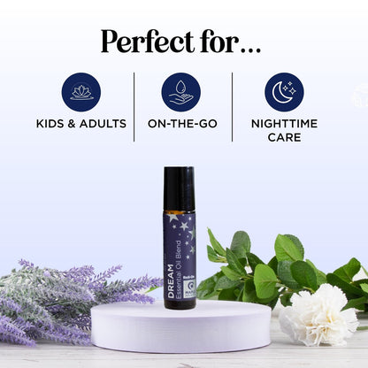 Schlaföl Roll-On - Aromatherapie Roller für erholsamen Schlaf mit reinem Lavendel & Römischer Kamille - Beruhigende Mischung für nächtliche Aromatherapie (1er-Pack)
