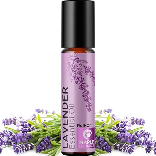 Lavendel Ätherisches Öl Roll On - Beruhigendes Aromatherapie Öl für Schlaf, Kopfschmerzen und Entspannung - Natürliches, bereits verdünntes Schlaföl für die Nacht mit Lavendelöl für die Haut