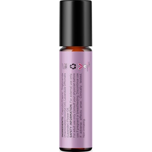 Lavendel Ätherisches Öl Roll On - Beruhigendes Aromatherapie Öl für Schlaf, Kopfschmerzen und Entspannung - Natürliches, bereits verdünntes Schlaföl für die Nacht mit Lavendelöl für die Haut