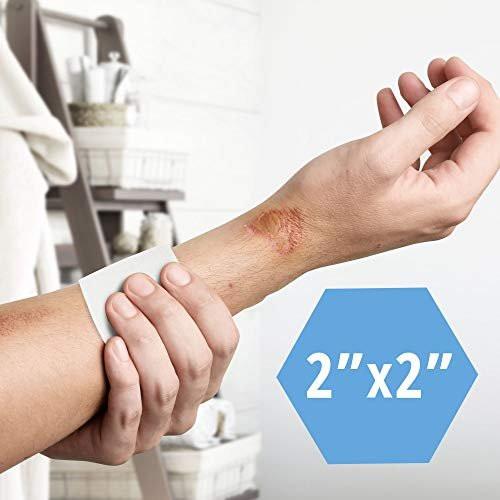 Medpride Chirurgische Schwämme 2'' x 2'' 200er Pack – Mullkompressen, unsteril – Erste-Hilfe-Wundversorgung – Nicht haftende, saugfähige Wundauflagen – 4-lagig