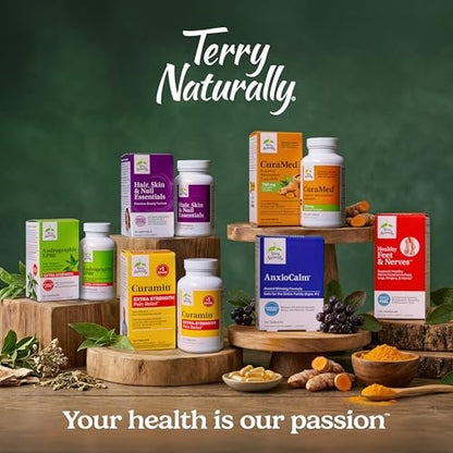 Terry Naturally Zink Plus Selen – Immun- & Atemwegsunterstützung, Mineralstoffkomplex mit Zinkbisglycinat-Chelat und Selen für die Zellgesundheit, 60 Kapseln