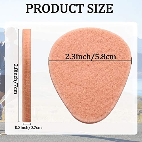 Syhood 40 Stück Metatarsal-Pads für Damen und Herren, 1/4 Zoll dicke Filz-Fußballen-Polster, Vorfuß-Schmerzlinderung, Metatarsal-Einlagen für Unterstützung und Schmerzlinderung (Hautfarbe)