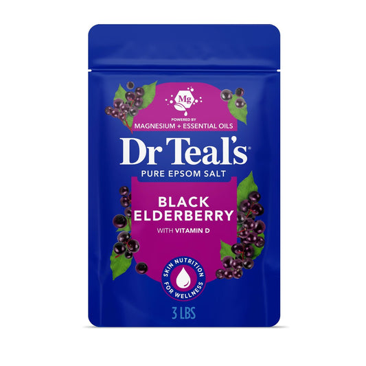 Dr Teal's Bittersalz mit Magnesium und Holunderbeere & Vitamin D – 1,36 kg