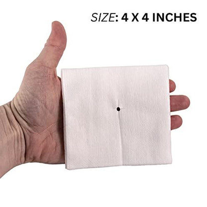 Vakly Split Drain Sponge Gaze 4x4 Steril 6-fach – 50 Stück (25 Packungen à 2) Vorgeschnittene saugfähige Non-Woven-Pads für I.V.-Leitungen, Tracheotomie & Wundversorgung
