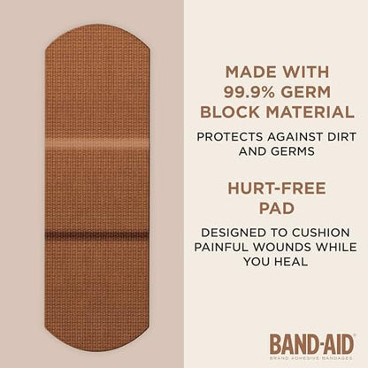 Band-Aid Brand Ourtone Adhesive Bandagen – Flexible Schutz & Pflege für kleine Schnitte & Schrammen, Quilt-Aid Pad für schmerzhafte Wunden, BR45, gemischte Größen, 30 Stück