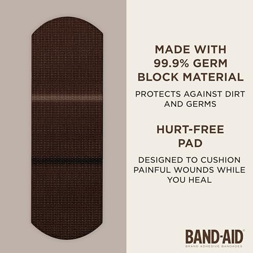 Band-Aid Brand Ourtone Pflaster – Flexible Wundversorgung für kleine Schnitt- und Schürfwunden, Quilt-Aid Pad für schmerzhafte Wunden, BR65, gemischte Größen, 30 Stück
