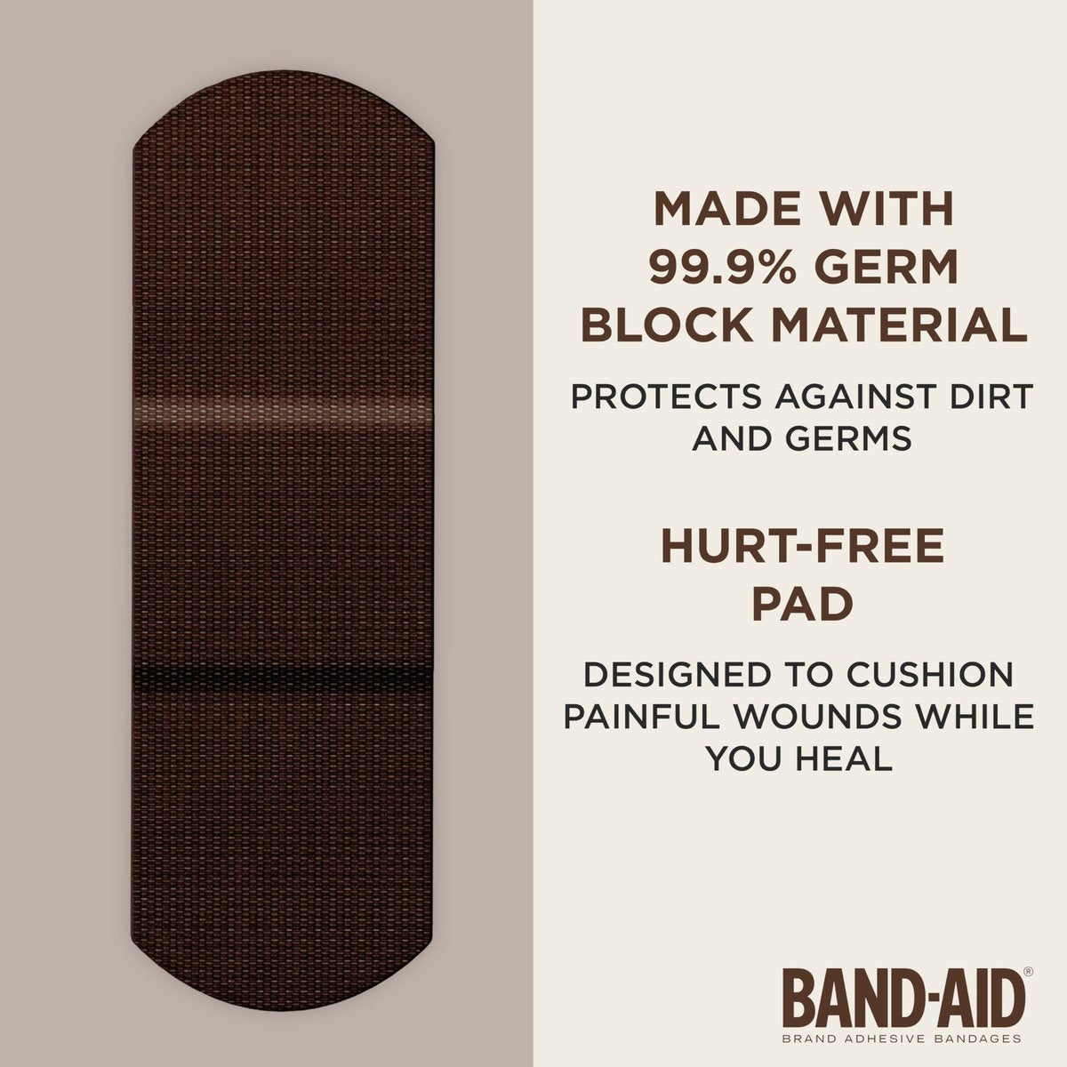 Band-Aid Brand Ourtone Pflaster – Flexible Wundversorgung für kleine Schnitt- und Schürfwunden, Quilt-Aid Pad für schmerzhafte Wunden, BR65, gemischte Größen, 30 Stück