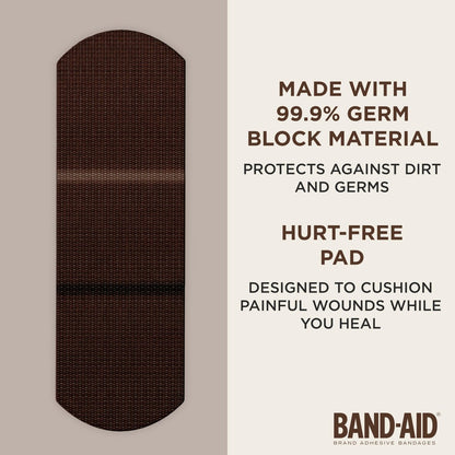 Band-Aid Brand Ourtone Pflaster – Flexible Wundversorgung für kleine Schnitt- und Schürfwunden, Quilt-Aid Pad für schmerzhafte Wunden, BR65, gemischte Größen, 30 Stück