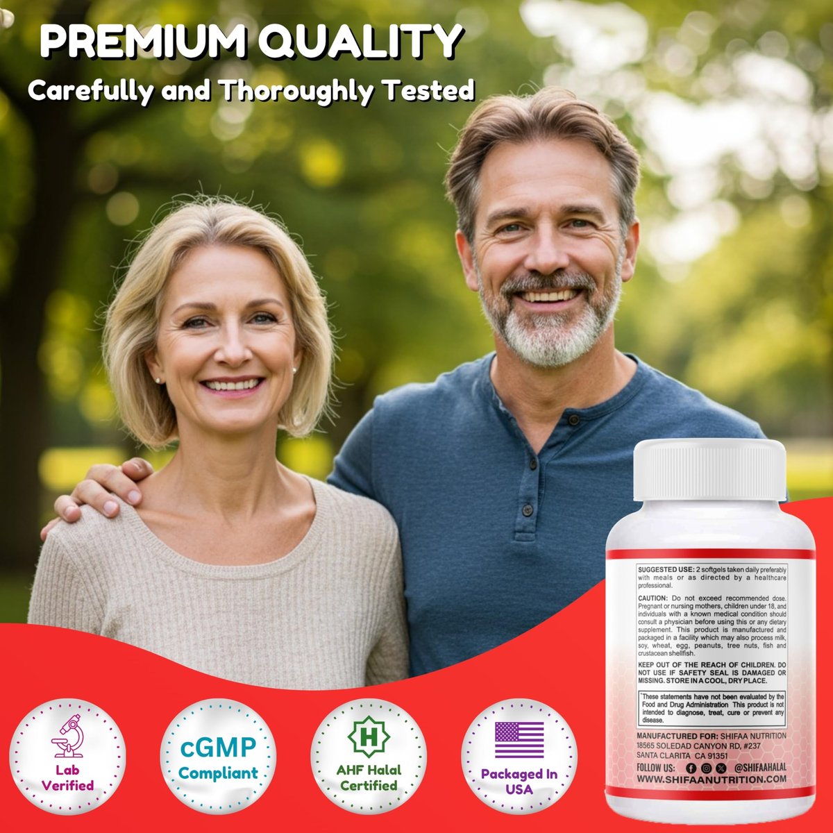 Halal Omega 3 Fischöl 2000mg – 60 Portionen, 120 Kapseln – Wild gefangen, gereinigt, Keto-freundlich, Nicht-GVO & Glutenfrei – Gehirn-, Herz- & Herz-Kreislauf-Unterstützung – Burpless Fischöl Omega 3 Nahrungsergänzungsmittel