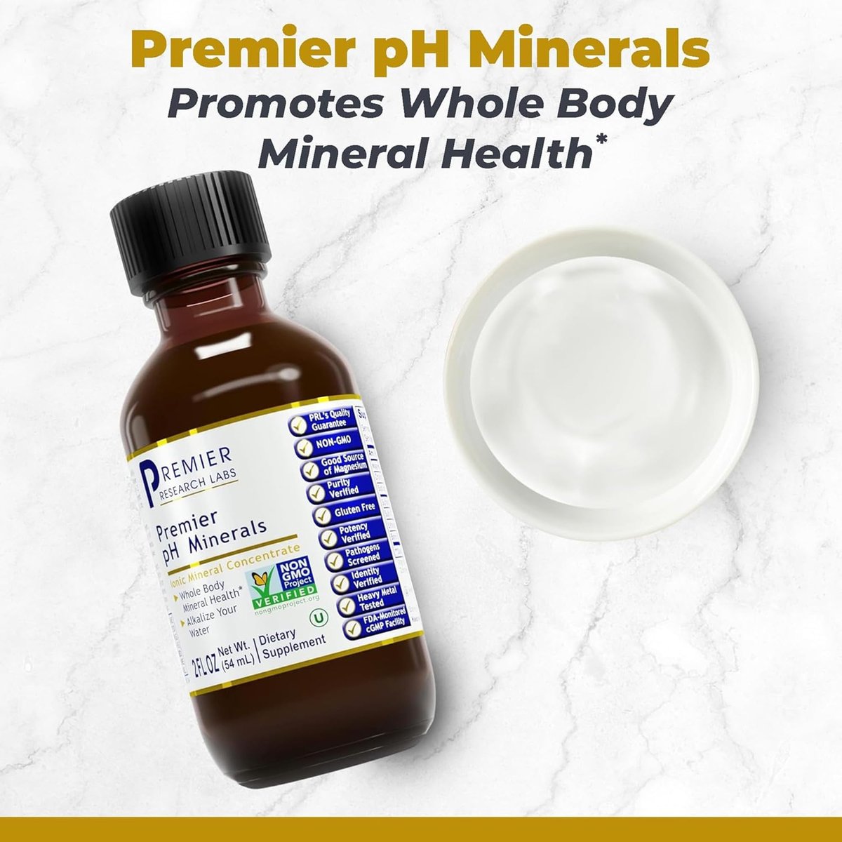 Premier Research Labs Premier Ph Minerals - Spurenelemente, Mineraltropfen, Mineralien für Wasser, Magnesiumergänzung für destilliertes Wasser, Umkehrosmosewasser, flüssiges Konzentrat - 60 ml