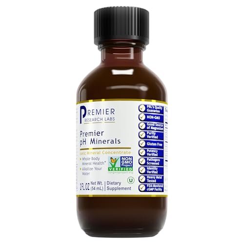 Premier Research Labs Premier Ph Minerals - Spurenelemente, Mineraltropfen, Mineralien für Wasser, Magnesiumergänzung für destilliertes Wasser, Umkehrosmosewasser, flüssiges Konzentrat - 60 ml