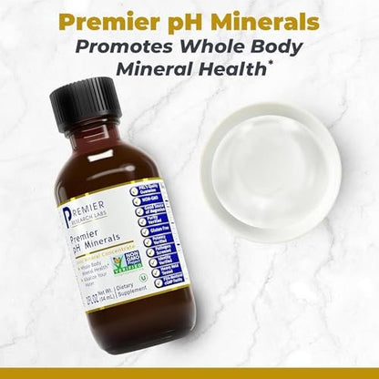 Premier Research Labs Premier Ph Minerals - Spurenelemente, Mineraltropfen, Mineralien für Wasser, Magnesiumergänzung für destilliertes Wasser, Umkehrosmosewasser, flüssiges Konzentrat - 60 ml