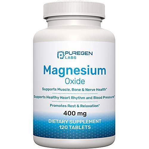 Magnesium 400mg Hochdosiert – Magnesiumoxid für Immunsystem, Muskelregeneration, Wadenkrämpfe und Entspannung – 120 Tabletten