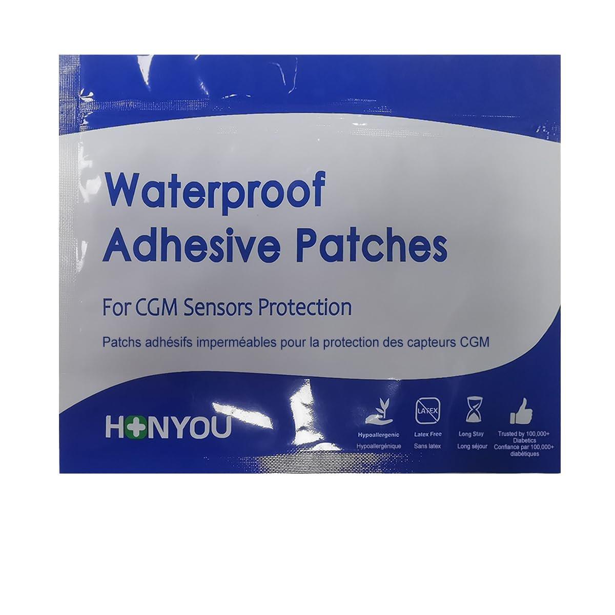 HONYOU Libre 2 Plus Sensor Covers & Lingo CGM – 40-teiliges Set wasserdichter Patches für Freestyle Libre 1/2/3 Plus, hypoallergen & latexfrei, 15 Tage Haltbarkeit