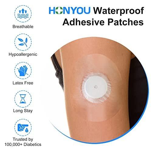60er-Pack Libre-Sensor-Abdeckungen, Latexfrei, Medizinische Klebepflaster für Libre 2/3, Vorgeschnittene CGM-Pflaster ohne Kleber in der Mitte, Wasserdicht und Starke Haftung für Lange Haltbarkeit