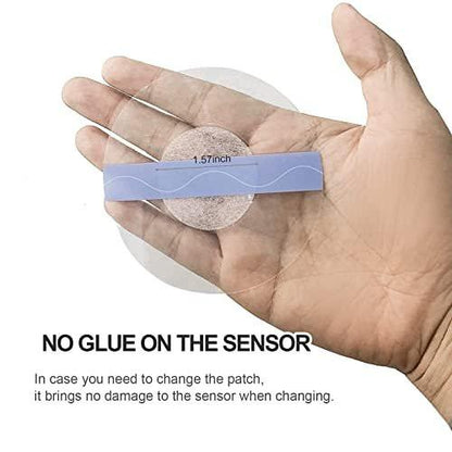 60er-Pack Libre-Sensor-Abdeckungen, Latexfrei, Medizinische Klebepflaster für Libre 2/3, Vorgeschnittene CGM-Pflaster ohne Kleber in der Mitte, Wasserdicht und Starke Haftung für Lange Haltbarkeit