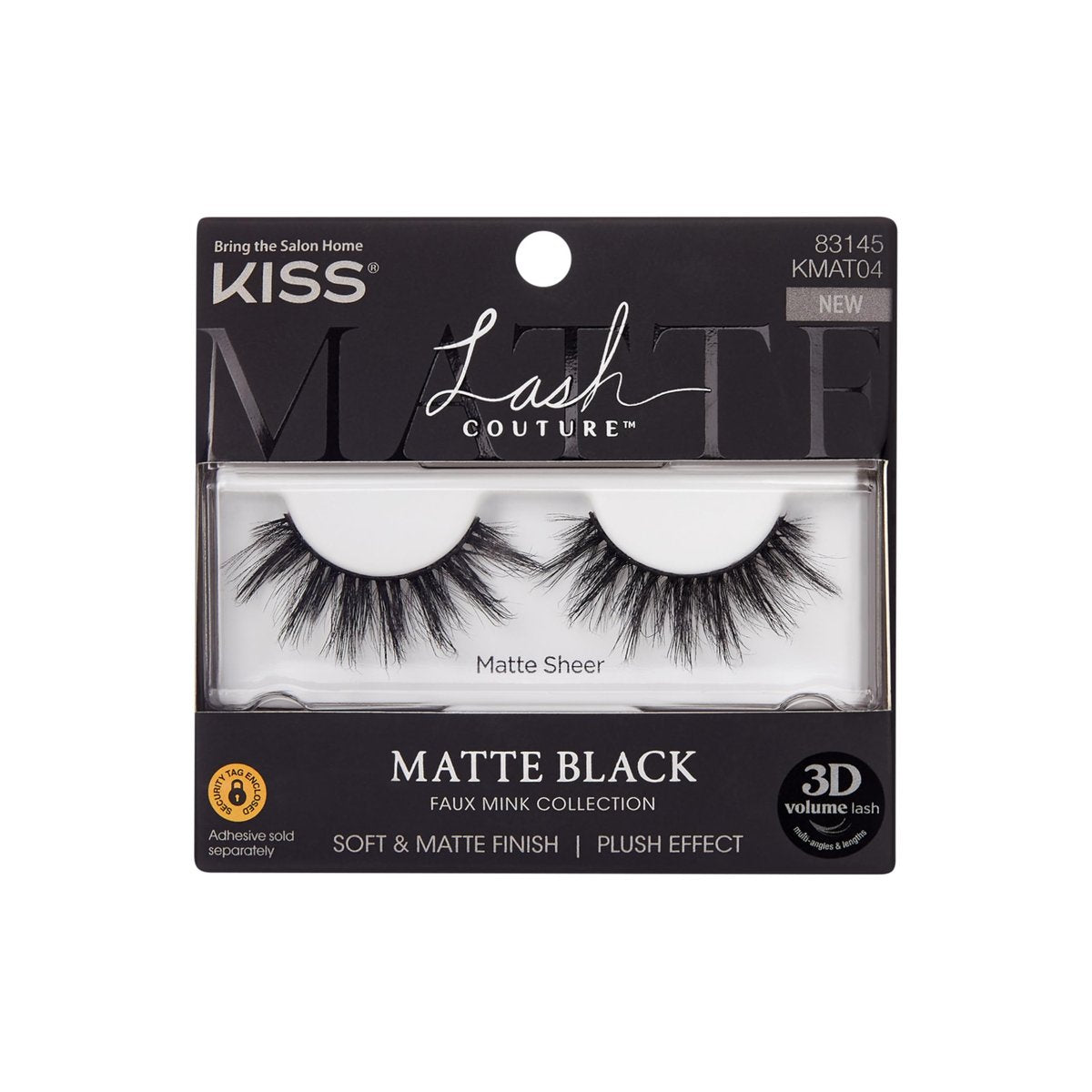 KISS Matte Black Wimpern 'Matte Sheer', 16mm, 1 Paar Falsche Wimpern, Wiederverwendbare Wimpern-Cluster, Einfach anzubringen