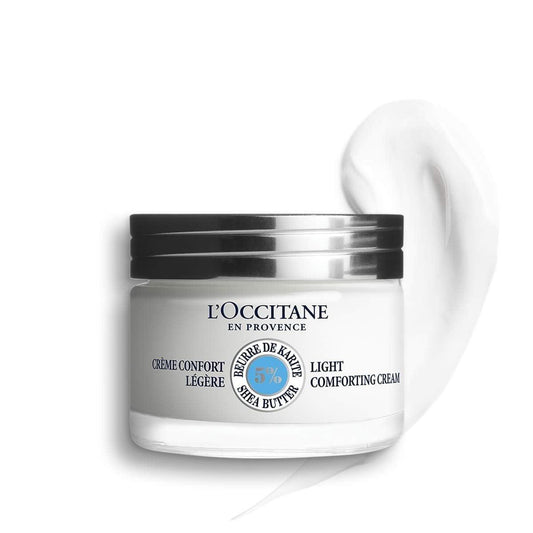 L'OCCITANE Gesichtscreme mit 5% Bio-Sheabutter – Leichte, pflegende Feuchtigkeitscreme für empfindliche Haut, nicht komedogen, vegan