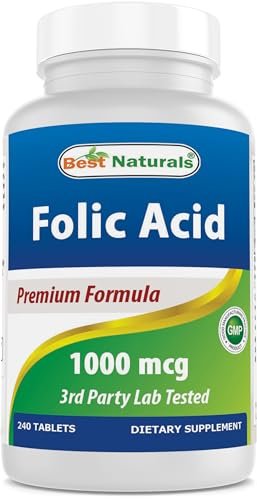 Best Naturals Folsäure 1000 mcg (Vitamin B9), 240 Tabletten