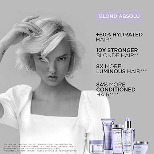 Kerastase Blond Absolu Cicaextreme Conditionierende Haarmaske für geschwächtes und sensibilisiertes Haar nach dem Blondieren – repariert und pflegt geschädigtes Haar und Spliss mit Hyaluronsäure & Edelweißblüte, 200 ml