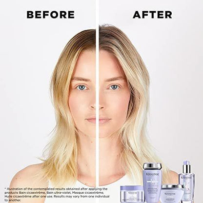 Kerastase Blond Absolu Cicaextreme Conditionierende Haarmaske für geschwächtes und sensibilisiertes Haar nach dem Blondieren – repariert und pflegt geschädigtes Haar und Spliss mit Hyaluronsäure & Edelweißblüte, 200 ml