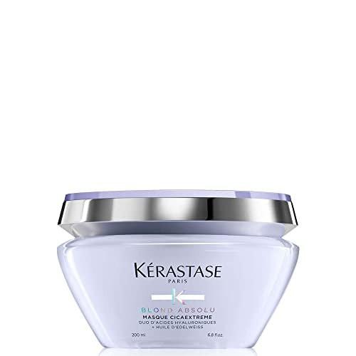Kerastase Blond Absolu Cicaextreme Conditionierende Haarmaske für geschwächtes und sensibilisiertes Haar nach dem Blondieren – repariert und pflegt geschädigtes Haar und Spliss mit Hyaluronsäure & Edelweißblüte, 200 ml