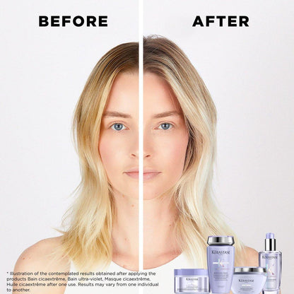 Kerastase Blond Absolu Cicaextreme Conditionierende Haarmaske für geschwächtes und sensibilisiertes Haar nach dem Blondieren – repariert und pflegt geschädigtes Haar und Spliss mit Hyaluronsäure & Edelweißblüte, 200 ml