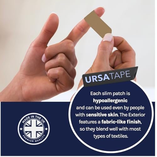 URSA Tape Soft Strips – 30er Pack (Beige) | Dehnbares Moleskin-Pflasterband | Hochbelastbare Blasenprävention | Rückstandsfreie Pflaster für Füße & Körper | Klebepolster | 3,14 x 0,98 Zoll