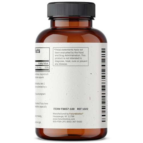 Futurebiotics Vitamin K2 als MK-7 100 µg – Unterstützt starke Knochen, Nicht-GMO, 100 vegetarische Kapseln