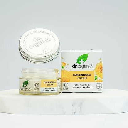 Dr. Organic Calendula Gesichtscreme 50ml – Natürliche Feuchtigkeitspflege für empfindliche Haut