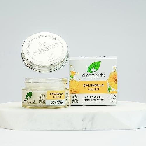 Dr. Organic Calendula Gesichtscreme 50ml – Natürliche Feuchtigkeitspflege für empfindliche Haut