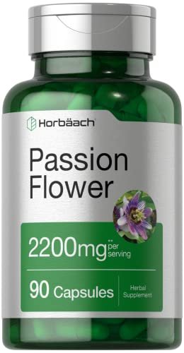 Horbäach Passionsblumen Kapseln | 90 Stück | Nicht-GVO & Glutenfrei | Nahrungsergänzungsmittel