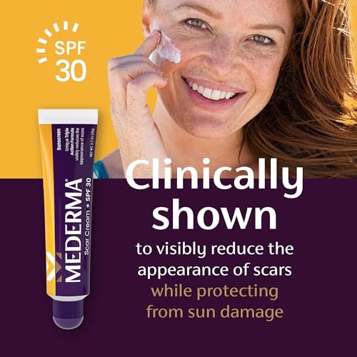 Mederma Narbencreme Plus SPF 30 - Fortschrittliche Narbenbehandlung, schützt vor Sonnenschäden, reduziert das Erscheinungsbild von Narben durch Akne, Verbrennungen, Operationen & Verletzungen, 20 g