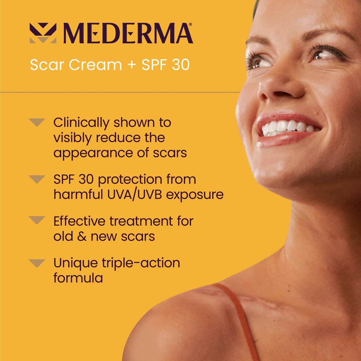 Mederma Narbencreme Plus SPF 30 - Fortschrittliche Narbenbehandlung, schützt vor Sonnenschäden, reduziert das Erscheinungsbild von Narben durch Akne, Verbrennungen, Operationen & Verletzungen, 20 g