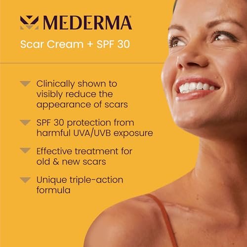 Mederma Narbencreme Plus SPF 30 - Fortschrittliche Narbenbehandlung, schützt vor Sonnenschäden, reduziert das Erscheinungsbild von Narben durch Akne, Verbrennungen, Operationen & Verletzungen, 20 g