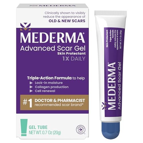 Mederma Advanced Scar Gel – Reduziert das Erscheinungsbild von alten und neuen Narben, Aknenarben, Operationsnarben, Verbrennungen, Verletzungen und Dehnungsstreifen, 20 g