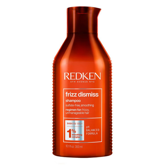 Redken Frizz Dismiss Shampoo | Sulfatfreies Shampoo für krauses Haar | Sanfte Reinigung, Glättung und Glanz | Gewichtslose, langanhaltende Frizz-Kontrolle | Feuchtigkeitsschutz | Anti-Frizz