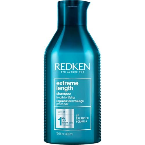 Redken Extreme Length Shampoo für geschädigtes Haar – Bruchschutz und Stärkung mit Biotin für Haarwachstum, 300 ml