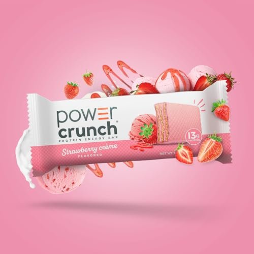 Power Crunch Protein Energy Wafer Bars, Erdbeer-Crème, 1,4 Unzen (12er-Pack)